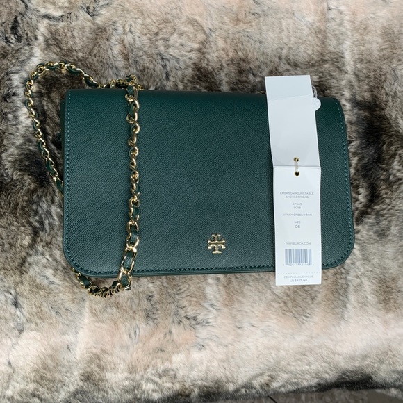 đŻAuth TORY BURCH EMERSON ADJUSTABLE SHOULDER BAG - Picture 7 of 8